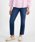 Petite High-Rise Natural Straight-Leg Jeans, Petite & Petite Short, Created for Macy's