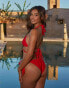 Фото #4 товара Moda Minx X Sophie Piper Seychelles tie side bikini bottom in red