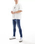 ASOS DESIGN spray on jeans with power-stretch in mid wash blue VERWASCHENES DUNKELBLAU, W31 L32 - фото #2