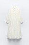 Фото #4 товара Платье миди с ажурной вышивкой ZARA