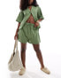 Фото #1 товара ASOS DESIGN cotton co-ord beach short in khaki