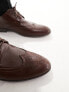 New Look plain brogue in dark brown