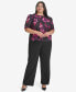 Фото #4 товара Plus Size Floral-Print Button-Front Blouse