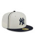 ფოტო #4 პროდუქტის Men's Cream, Navy New York Yankees Chrome Sutash 59FIFTY Fitted Hat