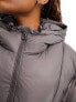 Only – Wattierte Jacke in Grau