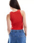 Cotton On float your boat rib knit tank top in red