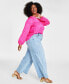 Фото #2 товара Plus Size High-Rise Wide-Leg Jeans, Created for Macy's