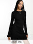 Фото #2 товара ASOS DESIGN Tall fit and flare mini dress in black