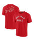 Фото #1 товара Men's and Women's Red Buffalo Bills Super Soft Short Sleeve T-shirt