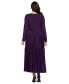ფოტო #3 პროდუქტის Plus Size Tiered Maxi Dress with Long Sleeves