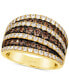 Chocolate Diamond & Nude Diamond Multirow Statement Ring (2-1/20 ct. t.w.) in 14k Gold