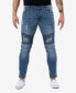 ფოტო #2 პროდუქტის Men's Rawx Slim Fit Moto Detail Stretch Jeans