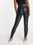 Only faux leather high waisted leggings in black