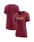 Women's Heather Burgundy Washington Commanders Hometown First Down T-shirt