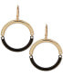 Фото #1 товара Gold-Tone & Color Spit Hoop Drop Earrings