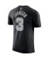 Men's Keldon Johnson Black San Antonio Spurs 2022/23 Statement Edition Name and Number T-shirt