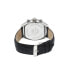 ფოტო #3 პროდუქტის Roman Genuine Leather Silver Tone & Black Men's Watch 1292AROL