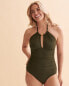 Lauren Ralph Lauren 299616 Beach Club Solids High Neck One Piece Swimsuit,12