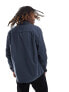 Фото #7 товара AllSaints Hermosa long sleeve fitted shirt in dark blue