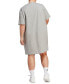 Фото #2 товара Plus Size Essentials 3-Stripes Boyfriend T-Shirt Dress