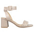 Фото #1 товара CL by Laundry Blest Block Heels Ankle Strap Womens Beige Dress Sandals IT001TXW