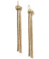 Pavé & Chain Tassel Linear Drop Earrings, Created for Macy's