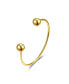 Фото #1 товара Gigi Girl Teens/Young Adults 14k Yellow Gold Plated Ball Capped Open Cuff Bangle Bracelet