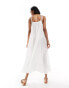 ASOS DESIGN Tall textured dobby drop hem maxi beach dress in ivory