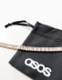 Фото #2 товара ASOS DESIGN Curve necklace with cubic zirconia tennis design in gold tone with gift bag