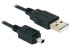 Фото #2 товара Delock Camera cable USB-B mini 4pin > USB-A 1,5m male-male - 1.5 m - Mini-USB B - USB A - Male/Male - Black