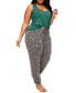 ფოტო #1 პროდუქტის Plus Size Lula Tank & Sweatpant Loungewear Set