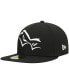 Фото #1 товара Men's Black Quad Cities River Bandits Authentic Collection Team Alternate 59FIFTY Fitted Hat