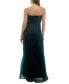 Women's Strapless Pleated Organza Gown