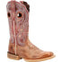 Durango Lady Rebel Pro Embroidered Square Toe Cowboy Womens Brown, Red Casual B 7.5 - фото #2