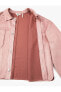 Фото #8 товара Süet Görünümlü Ceket Cep Detaylı Gömlek Yaka Çıtçıtlı