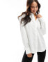 Mango oversized shirt in white