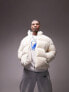 Фото #1 товара Topman plush puffer in white