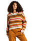 Фото #1 товара Juniors' So Bold Striped Crewneck Sweater
