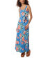 Фото #1 товара Women's Floral-Print Sleeveless Maxi Dress