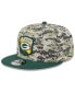 Фото #3 товара Бейсболка для мальчиков New Era Green Green Bay Packers 2023 Salute To Service 9FIFTY Camo