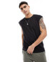 Brave Soul raw edge vest in black