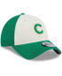ფოტო #4 პროდუქტის Men's White, Green Chicago Cubs 2024 St. Patrick's Day 9TWENTY Adjustable Hat