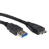 Фото #4 товара ROLINE USB 3.0 Cable - A - Micro B - M/M 0.15 m - 0.15 m - USB A - Micro-USB B - USB 3.2 Gen 1 (3.1 Gen 1) - Black