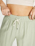 Фото #7 товара Stradivarius crinkle pull on wide leg trouser in khaki