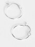 Pieces exclusive small hoops in plated sterling silver