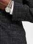 Фото #5 товара ASOS DESIGN skinny suit jacket in crosshatch in black