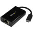 Фото #3 товара StarTech.com USB C to Gigabit Ethernet Adapter/Converter w/PD 2.0 - 1Gbps USB 3.1 Type C to RJ45/LAN Network w/Power Delivery Pass Through Charging - TB3 Compatible/ MacBook Pro Chromebook - Wired - USB Type-C - Ethernet - 5000 Mbit/s - Black