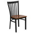 Фото #4 товара Hercules Series Black School House Back Metal Restaurant Chair - Cherry Wood Seat