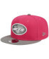 Фото #1 товара Men's Pink, Gray New York Jets 2-Tone Color Pack 9FIFTY Snapback Hat