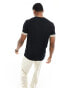 Fred Perry striped cuff t-shirt in black